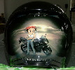 Motorradhelm Teillackiert